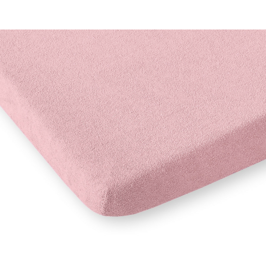 BabyLion Prémium Gumis Jersey lepedő - 60x120 - Pasztell rózsaszín